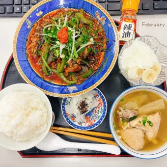 Snapdishの人気料理写真:ⓜⓔⓝⓤ 麻婆ナスピーマン🍆🫑