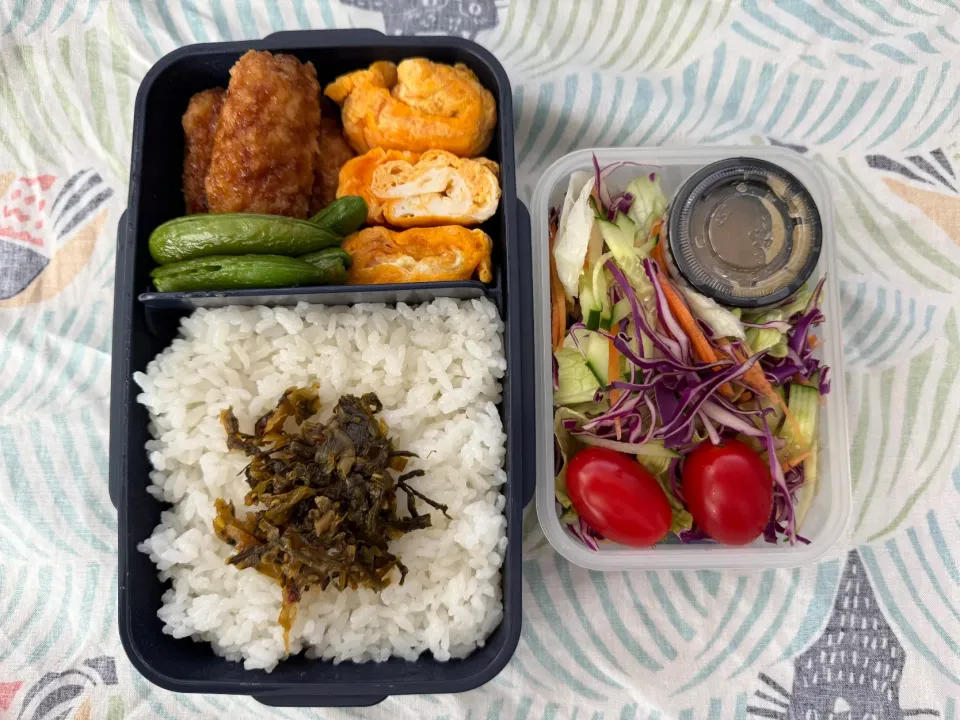 高菜漬け&唐揚げ弁当|ひぐっちさん