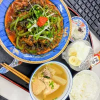 🔥🐷🍆麻婆茄子ピーマン定食🫑🐷🔥|TakeBooさん