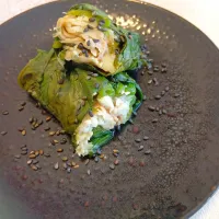 ホッケのチーズとほうれん草の包蒸し