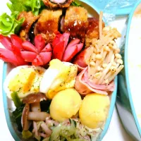 魚肉ソーセージと海苔の豚肉巻き弁当🍱| みみさん