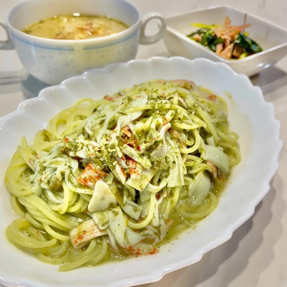 カニカマ海苔パスタ|ぎんさん