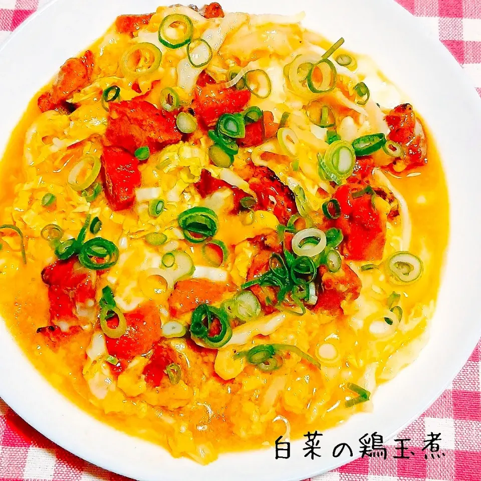 電子レンジにお任せ♬白菜の鶏玉煮|あんみっちゃんさん