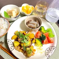 2/9晩ご飯：豚こまとさつまいものオイスターソース炒め|ななみんさん