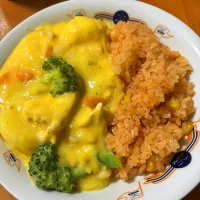 シチューandケチャップライス♬|panchiさん