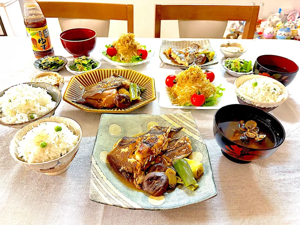 カレイの煮付けメインの晩ごはん|ゆかりさん