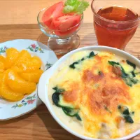 ほうれん草とチキンのグラタン| Hamuさん