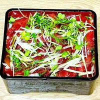 薬味寿司とマグロの漬け重