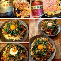 Today's dinner🍴魚香茄子拌麺🍆麻婆茄子炒麺