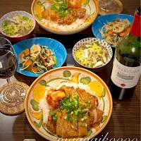 どんぶり晩ご飯🐷✨| マイコさん