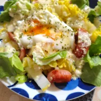 はるみさんの料理 白菜とベーコンのホットシーザーサラダを参考に!!ウインナで🤗|m.rafuさん