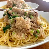 ＊カリフラワーの煮物リメイク＊和風おろしパスタ＊