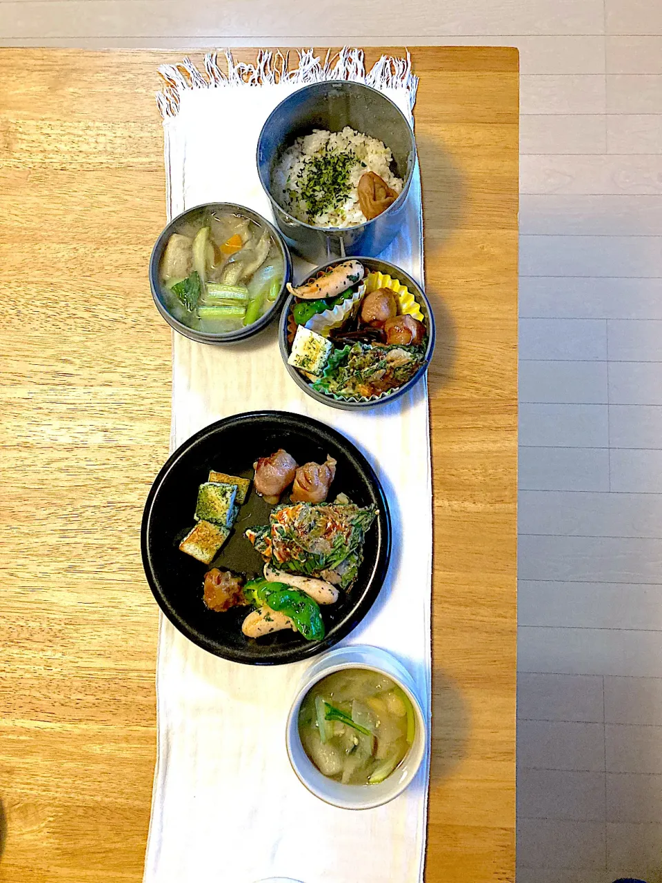 旦那さんお弁当とmyランチプレート🌱2/10|さくたえさん