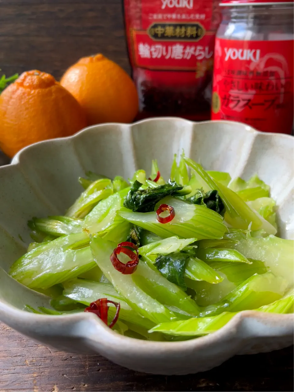 セロリのガラスープ炒め|9421beruさん