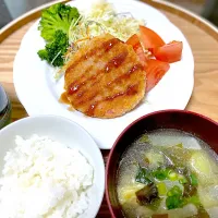 夕食 ハムカツ|ふわふわさん