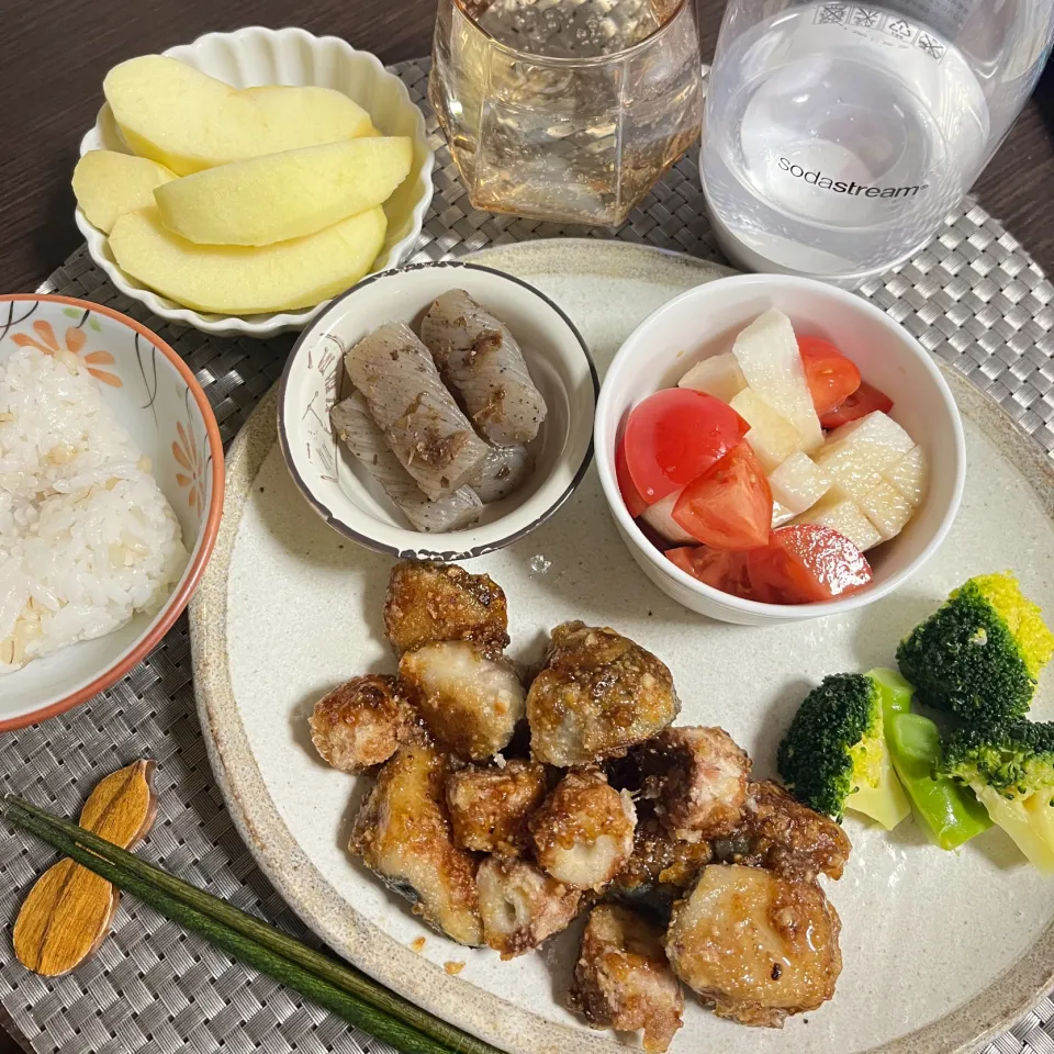 2/10晩ご飯：鯖と竹輪の甘酢炒め|ななみんさん
