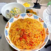 トマトとにんにくのパスタ🍝！| Mayumiさん