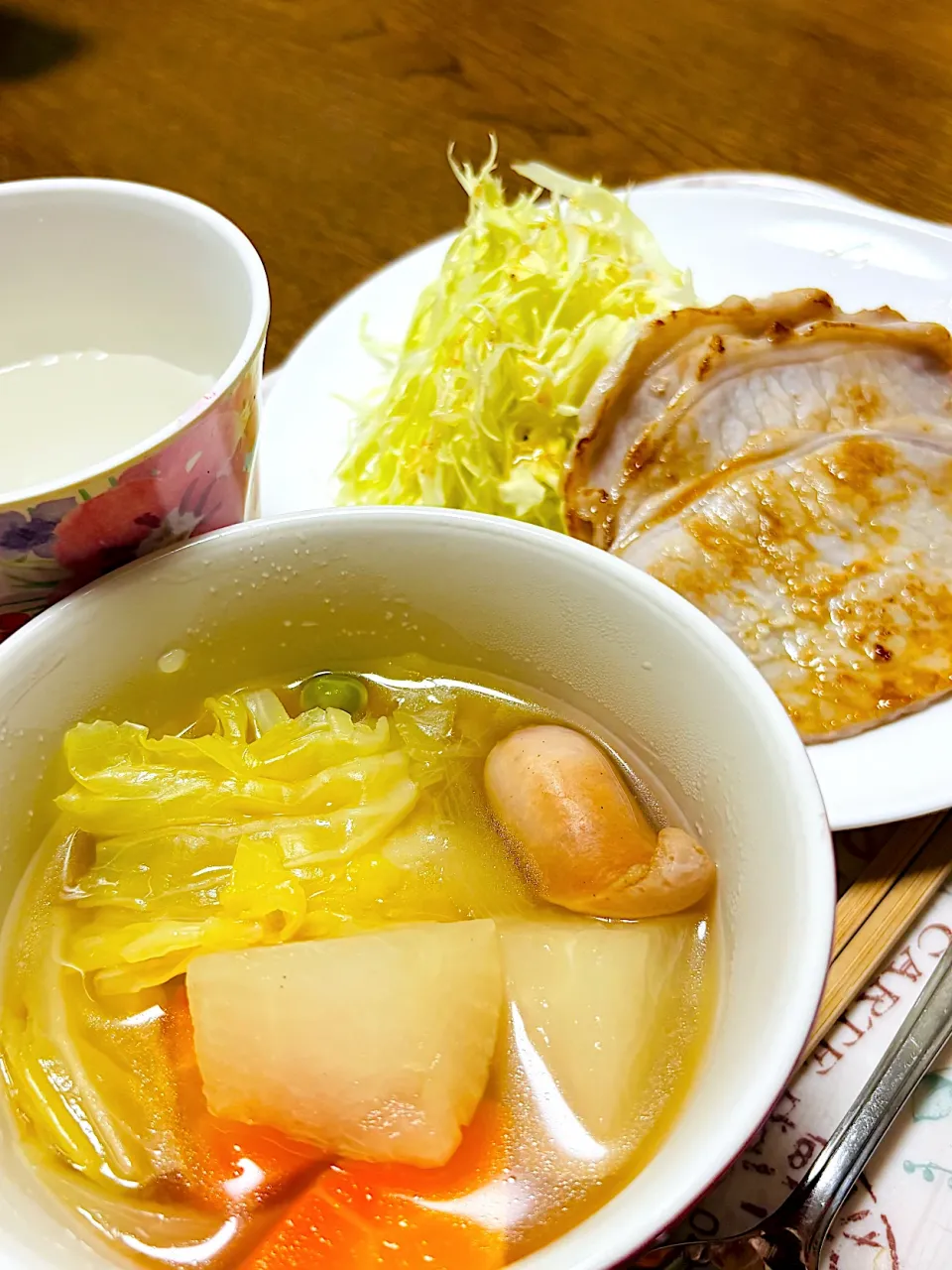 ポトフと豚ロースの塩麹焼き|ちはるさん
