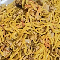 何となく上海焼きそば、肉のみ|時雨さん