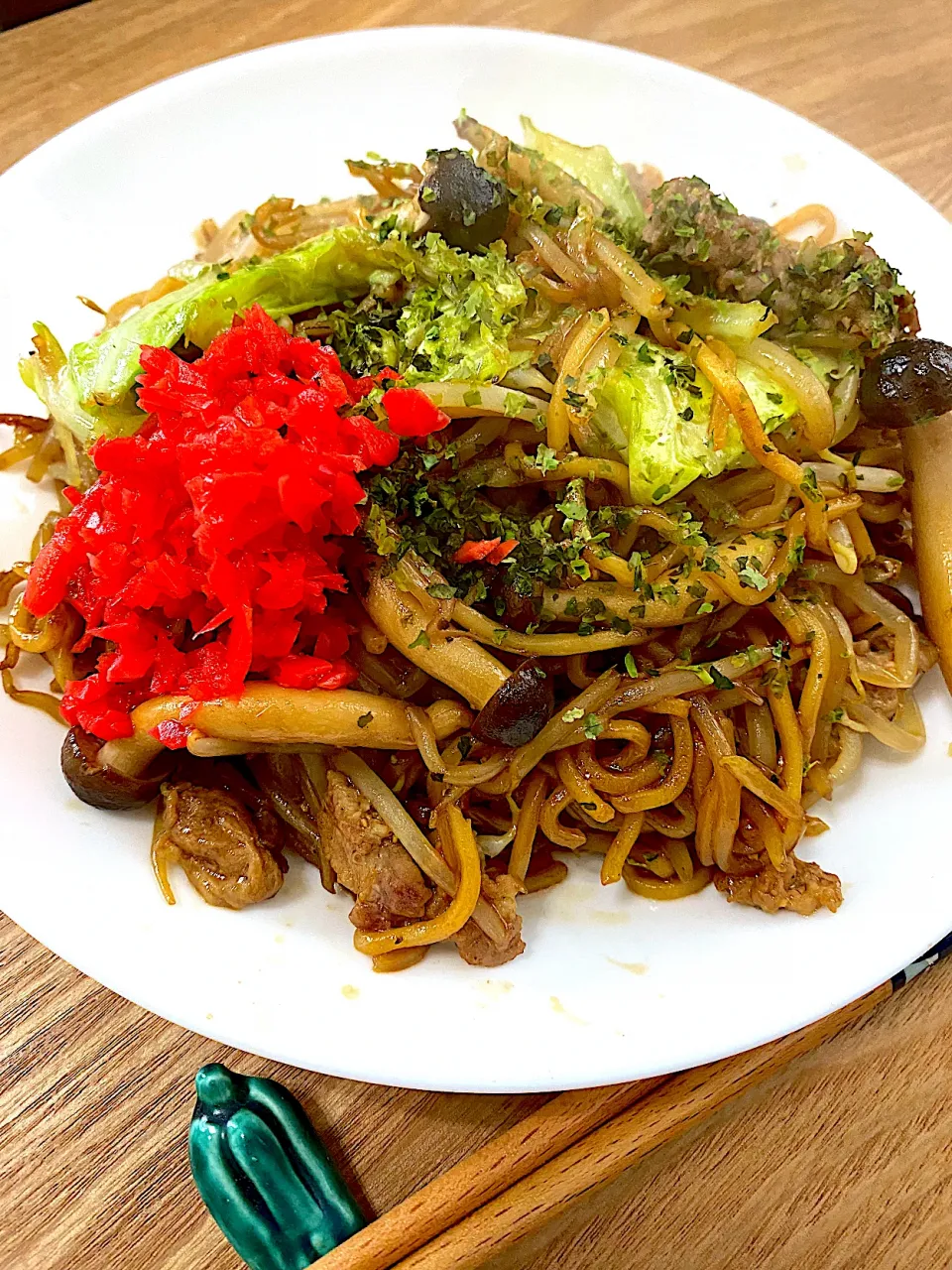 野菜たっぷり焼きそば|単身赴任のっちさん