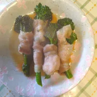 スティックセニヨールの豚バラ巻き|のばーきさん