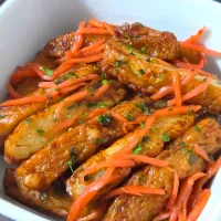 いか天と紅生姜の炒め物|ぱんだのままんさん