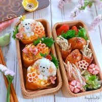 🐶ワンコのミモザ風いなり
🌸春待ち弁当🌸|ayano.adshさん