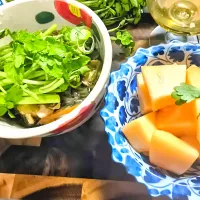 山菜蕎麦、トッピング芹| 橘葵さん