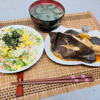 「混ぜ寿司＆鰈の煮つけ」|バシュランさん