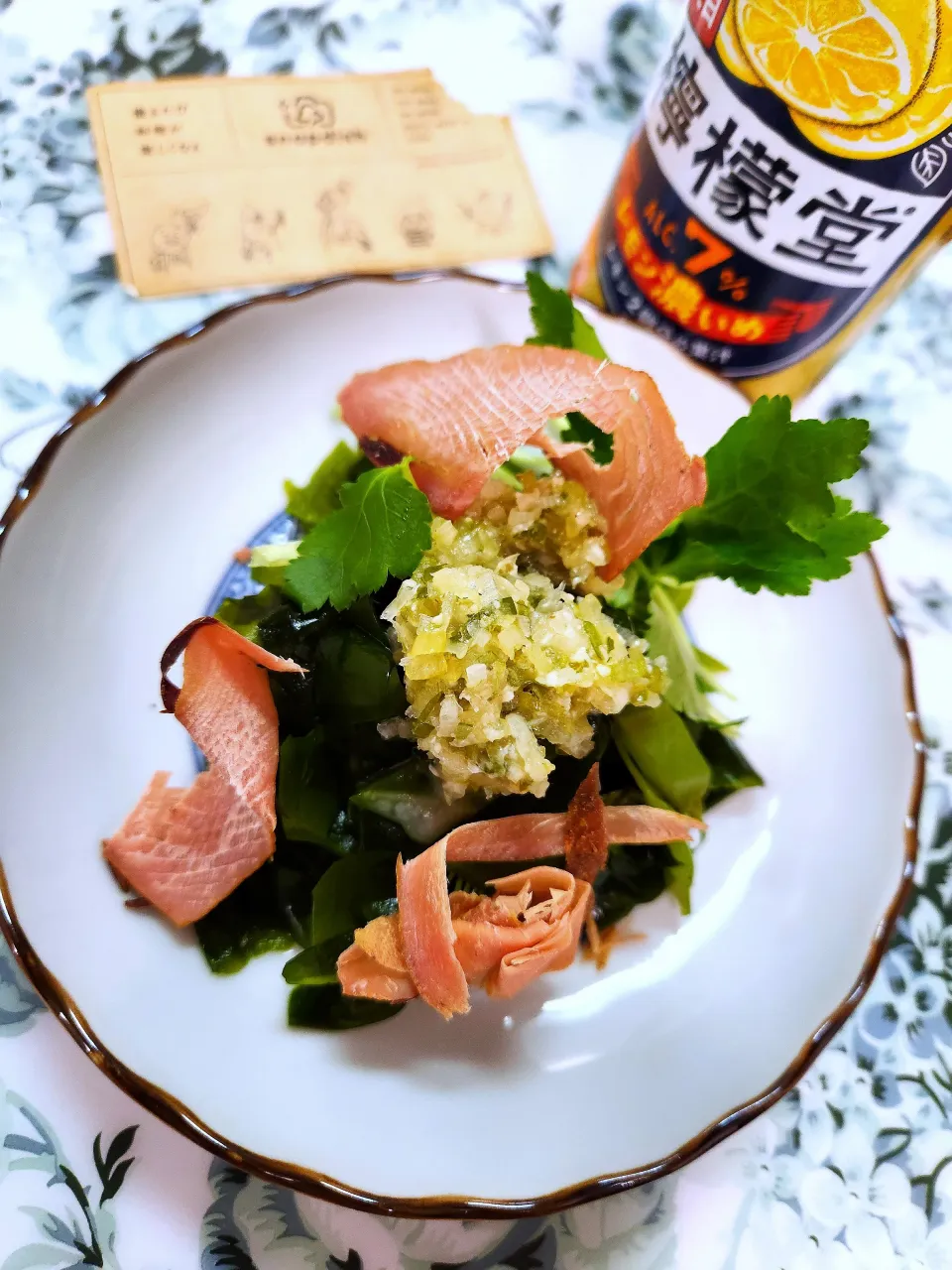 🔷自家製ねぎ塩だれでいただく旬の生わかめ🔷|@きなこさん