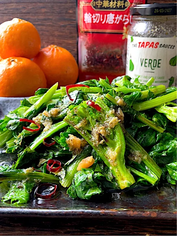 からし菜のタパスソースヴェルデ 炒め|9421beruさん