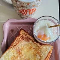 Good morning breakfast Eggs Toasts Starbucks iced latte😋🤗|🍒lynnlicious🍒さん