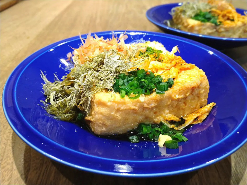 厚揚げのたっぷり薬味掛け|古尾谷りかこさん