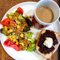 あんバタートーストで朝ごはん|kyon2さん