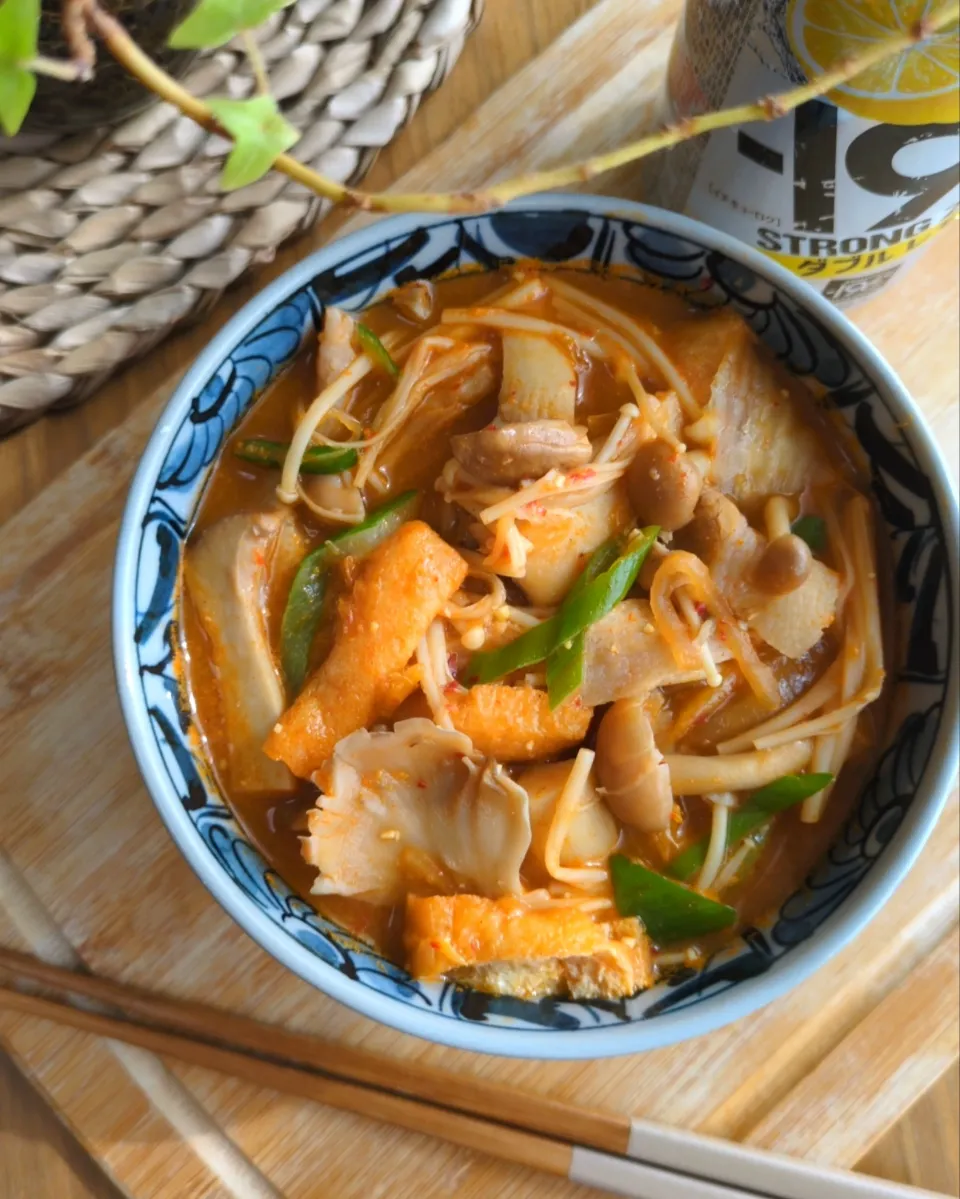 ｷﾑﾁきのこ汁|まりおさん