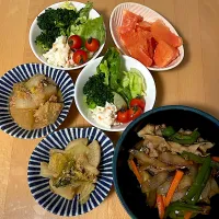 中華野菜丼　大根と白菜のツナ煮　サラダ　ルビー| そのみさん