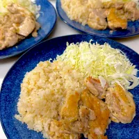ガーリックバターライスとチキンプレート|ゆーこ。さん