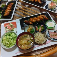 細切りピーマン🫑の肉巻き定食です✨|rikako♪。.:＊さん