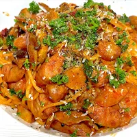 木の子とパセリのナポリタン(^^)|銀蔵じいちゃんさん