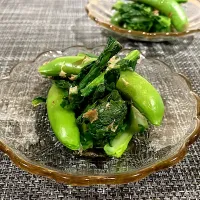 菜の花とスナップエンドウの出汁浸し🫛|Saori.Sさん