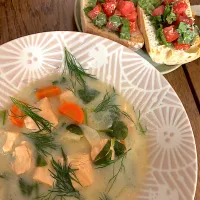 サーモンミルクスープ、ブルスケッタ|Masamiさん