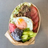 "チーズ忘れたタコライス"息子弁当|kazuさん