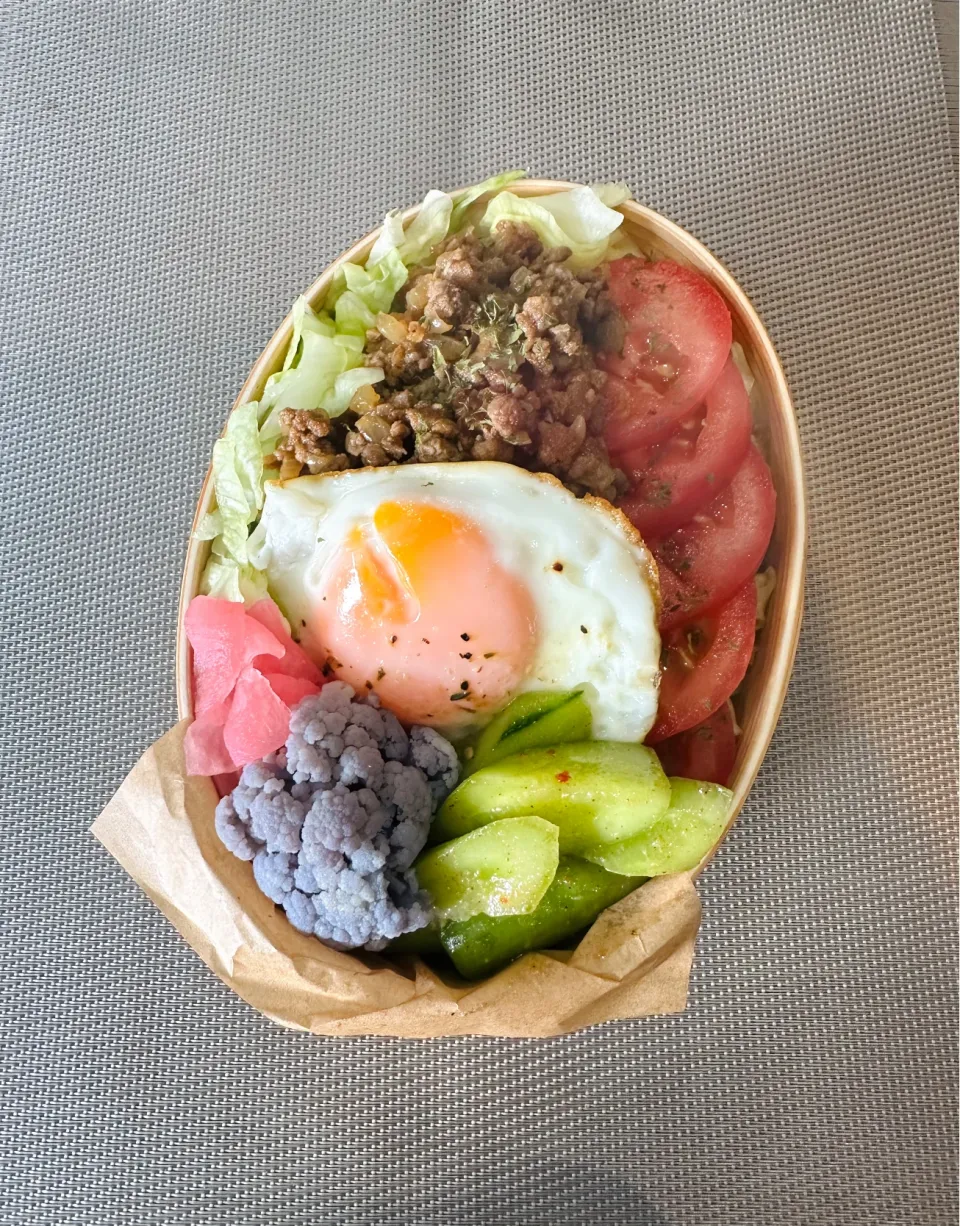 "チーズ忘れたタコライス"息子弁当|kazuさん