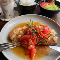 豚ロースとトマトのソテー