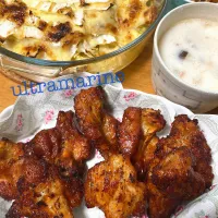 ＊白菜、ねぎ、たら、チーズ焼き、鶏手羽、チャウダーでお祝いごはん＊| ultramarineさん