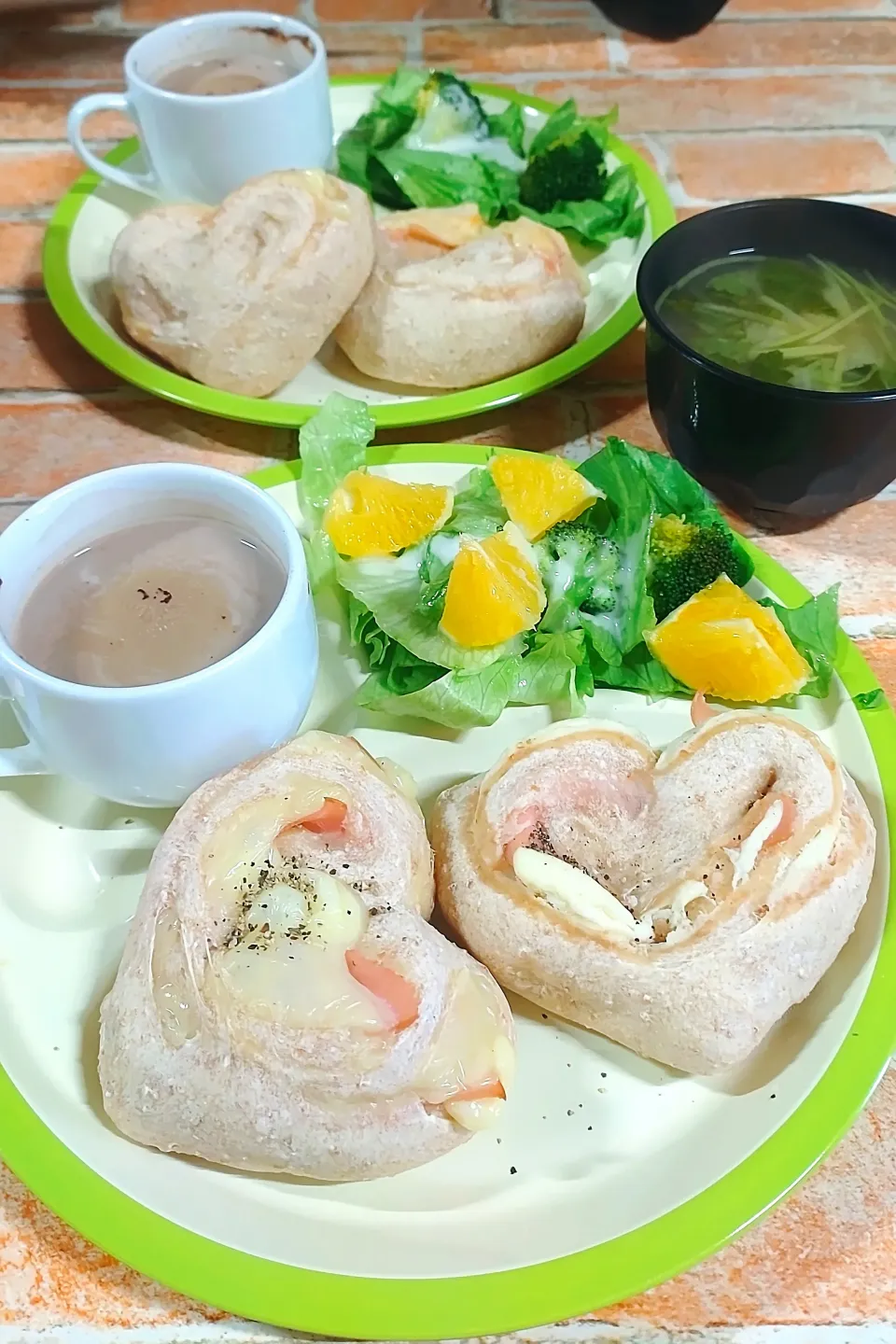 ハートのハムチーズパン|みったんさん