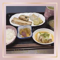 秋刀魚の開きの塩焼き献立|いのっちさん