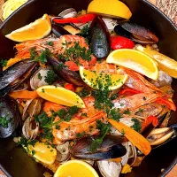 シーフードパエリア😋