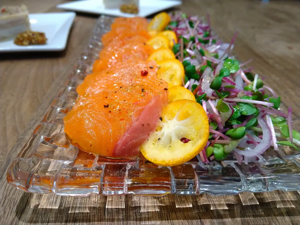 サーモンと金柑のカルパッチョ|古尾谷りかこさん