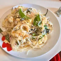 豚ひき肉、ネギ、ニラ、キクラゲで玉子とじビーフン